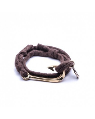 SEAMAN WOOL BROWN HOOK  - DOUBLE U FRENK