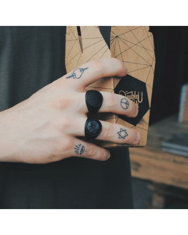 BLACK RING SAGOMATE - DOUBLE U FRENK