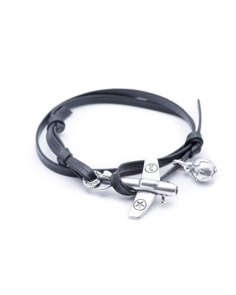 BLACK LEATHER AIRPLANE - DOUBLE U FRENK