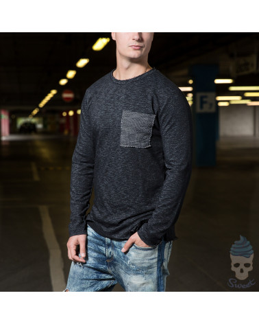 FELPA NERA CON TASCHINO - BL 11