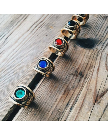 GREEN VETERAN RING - DOUBLE U FRENK