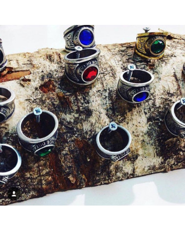 GREEN VETERAN RING - DOUBLE U FRENK