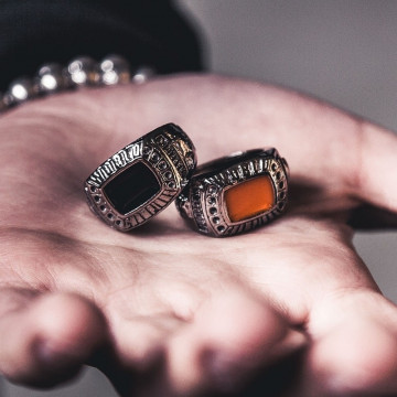 Anelli con pietre in argento da uomo: Gratis spedizione in 24 ore